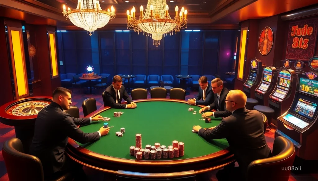 Experience thrilling gameplay at https://uu88joli.com/ with vibrant poker and slot games in a luxurious setting.