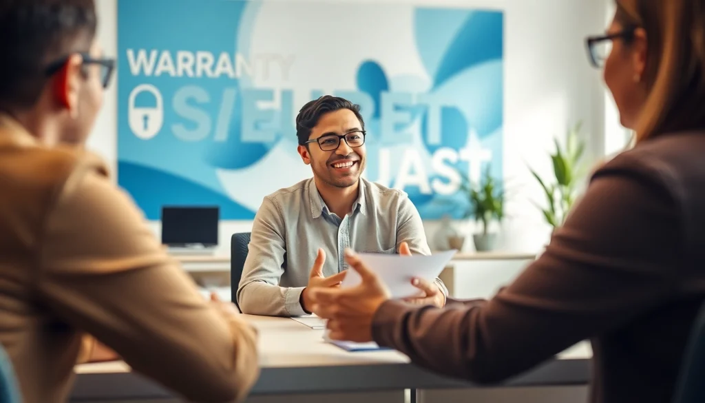 Learn who owns Pretzel warranty while engaging with a friendly representative in a professional setting.