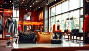 레플리카 고품질 패션 아이템을 전시한 세련된 부티크 모습