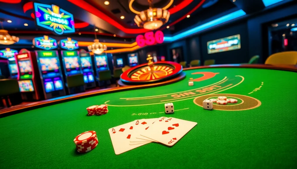 Join the excitement of Fun88 gaming with vibrant casino tables and thrilling slots.