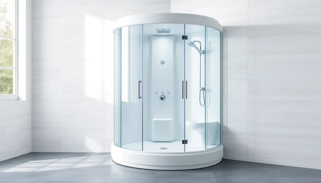 Duschkabine 90x90 in eleganter Badezimmergestaltung, modern und einladend.