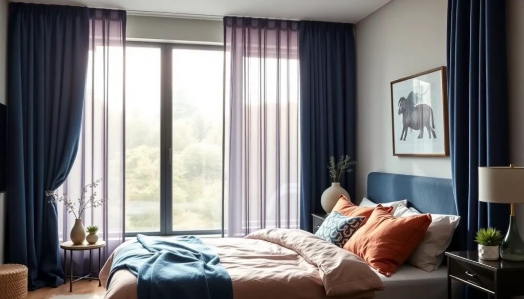 Geniet van verduisterende gordijnen die optimale privacy en rust in de slaapkamer bieden.