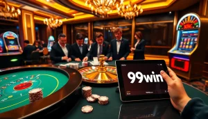 Experience the excitement of online gaming at 99win.com with vibrant roulette and poker.