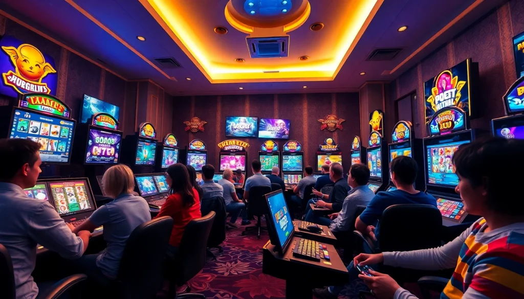 Experience the excitement of online gaming with https://mmoo.ad/ showcasing players engaged in thrilling casino games.