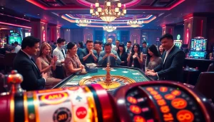 Experience the thrill of casino gaming at https://bong88.casa/ with vibrant tables, roulette wheels, and captivating players.