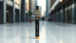 PECAH837 disposable vape pen in an elegant setting, showcasing luxury and quality.