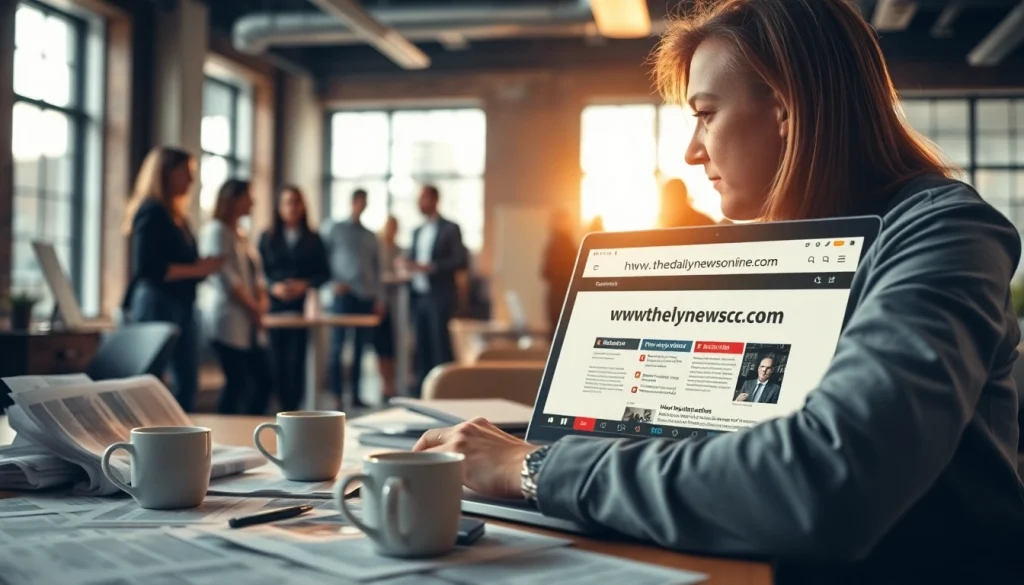 Journalist working at https://www.thedailynewsonline.com displaying engaging local news.