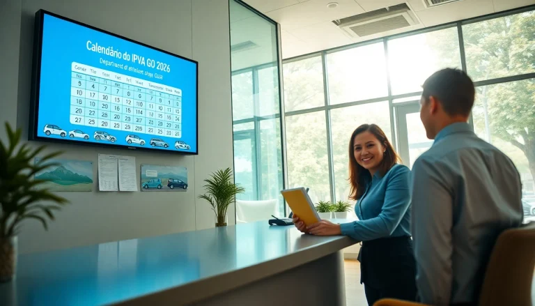 Efficient Detran GO office assisting citizens with IPVA 2026 schedule.