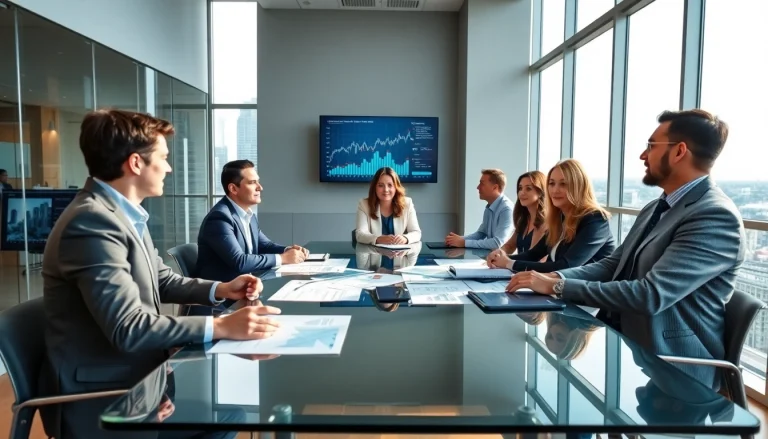 Facilitating strategic discussions at https://globalwealthscope.com in a modern office.