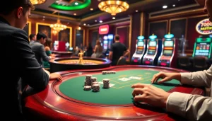 Experience online gaming at Fb88 with thrilling poker tables and vibrant casino atmosphere.