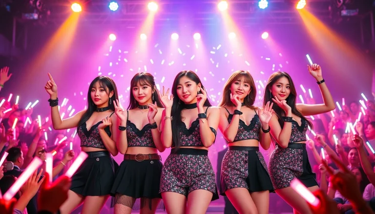 BLACKPINK news showcases the group performing live with vibrant energy and style.