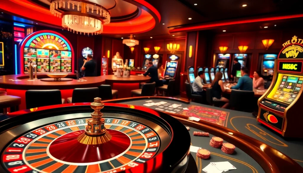 Experience the excitement of betting at ww88 com with a dynamic casino scene featuring a roulette wheel and poker table.