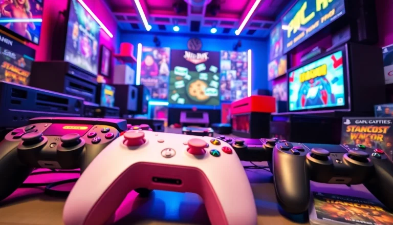 Engaging game reviews collection with dynamic gaming elements and vibrant colors.