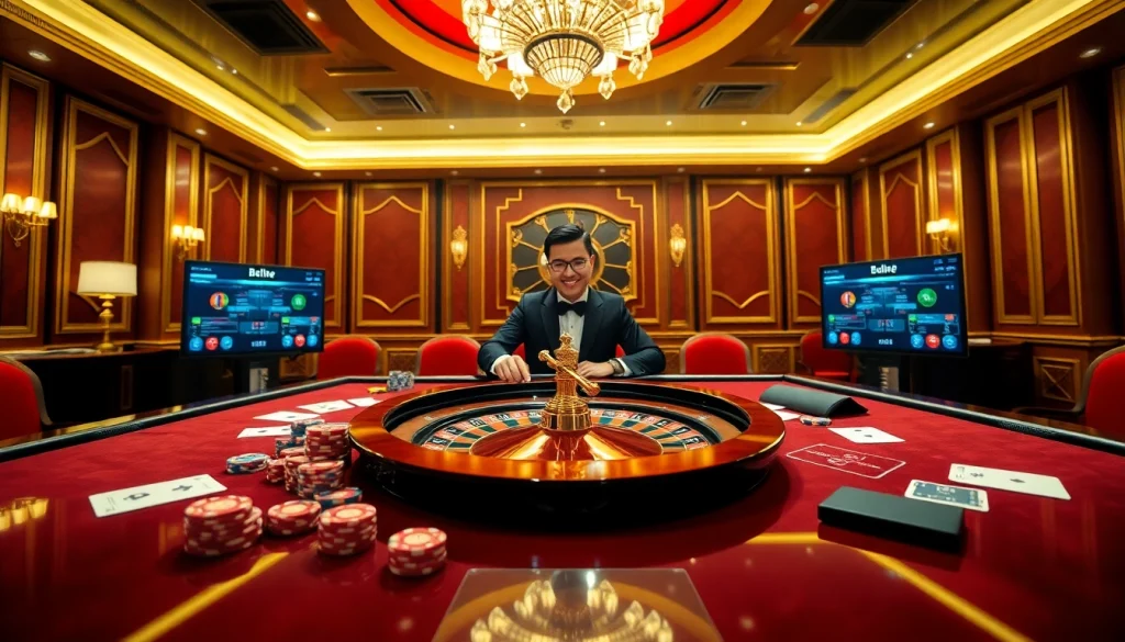 Dewacasino login scene with a live dealer setting, showcasing an interactive table and vibrant atmosphere.
