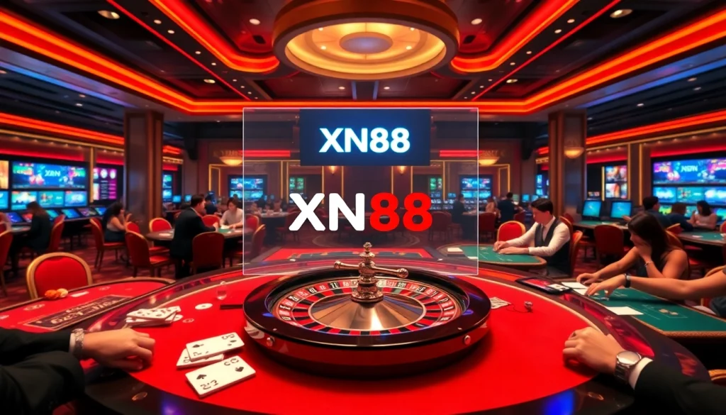 Experience the excitement of gambling at XN88 with vibrant casino tables and thrilling games.