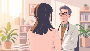 Consultation with a top psychiatrist in dubai in a peaceful office setting.