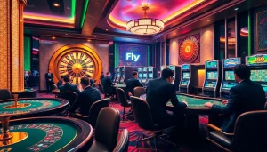 Engaging players at FLY 88 casino tables with thrilling card games and luxury ambiance.