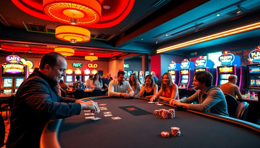 Experience the excitement of brio4d at a lively casino gaming table.