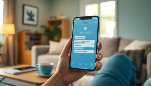 Visual representation of Potato下载 app on smartphone showcasing security features in a cozy setting.