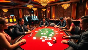 Experience the excitement of go99 at a vibrant poker table with chips and cards in play.