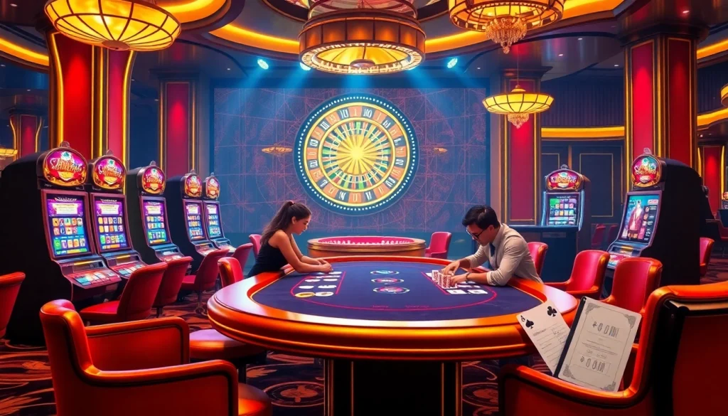 Poker players at a luxurious casino table, showcasing the engaging atmosphere of bet88vn.bio.