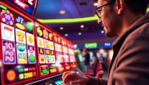 Bermain slot depo 1k dengan slot machine cerah dan pengganda menarik.