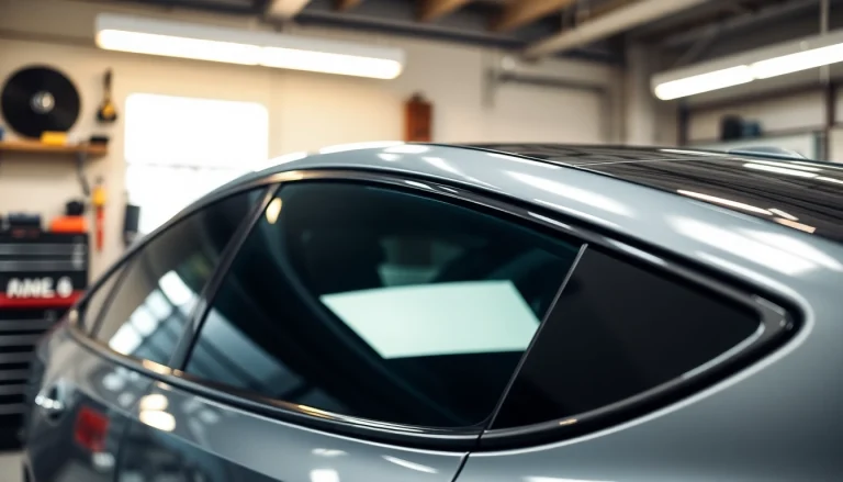 Enhancing vehicle style with window tint Chattanooga installation, showcasing sleek film application.