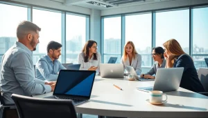 zirvegrupbilgisayar modern ofiste IT hizmetleri sunan profesyonellere odaklanıyor