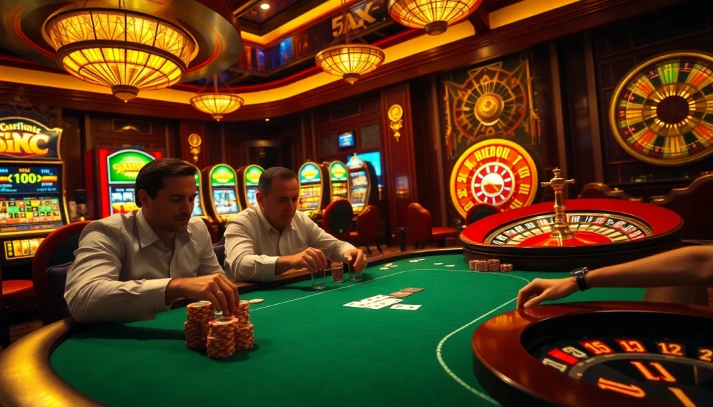 Players strategize at a casino poker table while exploring resources from the official hidden wiki.
