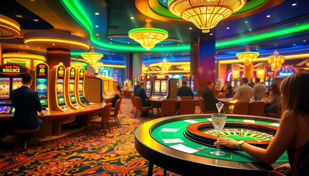 Experience the thrill of HD BET gameplay amidst a luxurious casino atmosphere filled with engaging gambling elements.