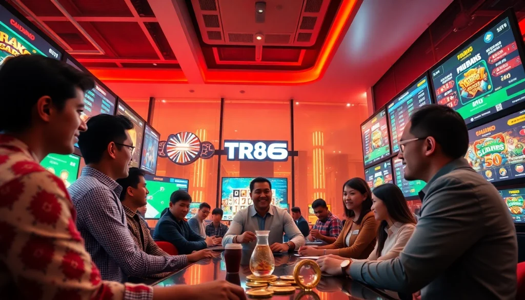 Exciting gaming experience on TR88 Com with diverse players engaging in online casino games.