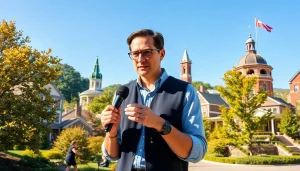 Capture of a journalist documenting local stories for https://southernmarylandchronicle.com amidst Southern Maryland landscapes.