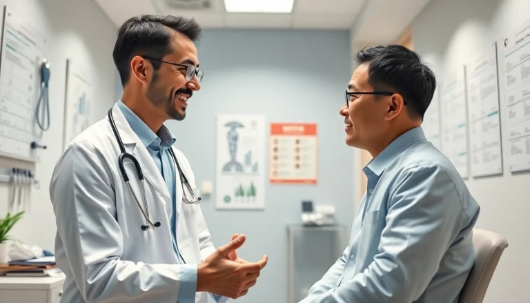 東京のクリニックでの包茎手術相談。専門的な環境を示す様子。