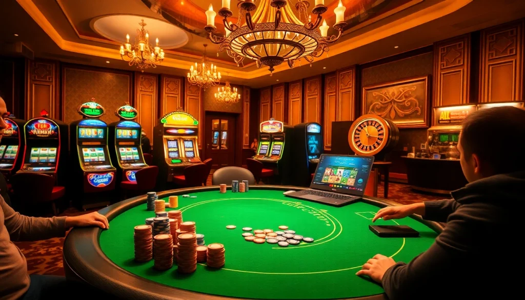 Experience the thrill of winning at 789club com with vibrant casino visuals featuring poker and slot games.