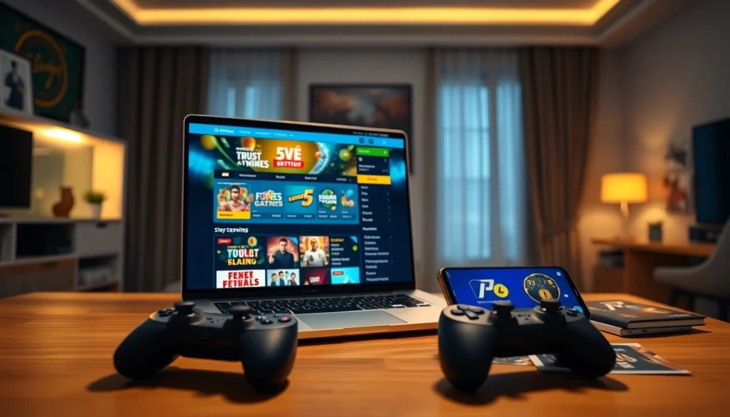 Explore the exciting world of 5V5V online betting with a user-friendly platform showcasing vibrant slot games and betting options.