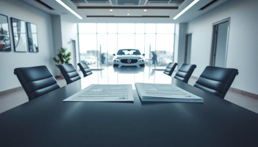 Engage with a reliable vehicle service contract provider showcasing professionalism in a modern office setting.