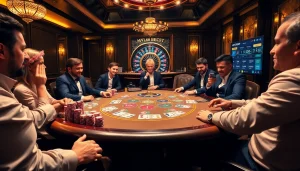 Players enjoying a thrilling poker game at MV66.com casino, with colorful chips and cards enhancing the excitement.