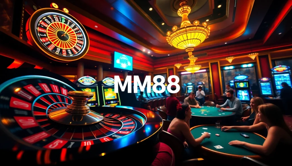 Experience the thrill of gambling at MM88's vibrant casino, featuring exciting slot machines and roulette.