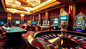 Players enjoying games at the casino, featuring boosterjp in an energetic atmosphere.