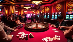 Experience the excitement of the casino as players engage in a thrilling game of poker, showcasing the 32 win possibilities.
