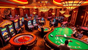 Players enjoying thrilling games at https://www.superslot365.net/ online casino with energetic atmosphere.