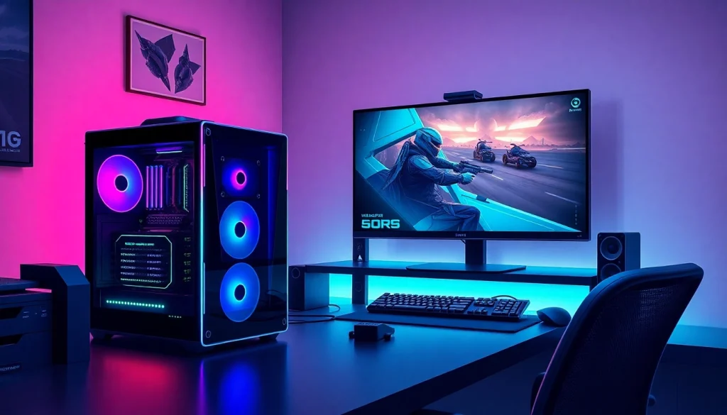 Szene: Gaming-PC verkaufen mit moderner Ausstattung und RGB-Beleuchtung