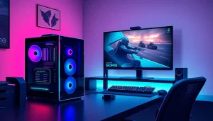 Szene: Gaming-PC verkaufen mit moderner Ausstattung und RGB-Beleuchtung