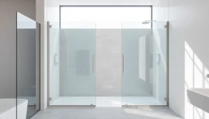Showcasing elegant glass shower doors UK in a stylish bathroom with natural lighting.