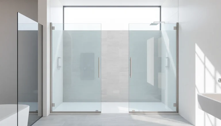 Showcasing elegant glass shower doors UK in a stylish bathroom with natural lighting.