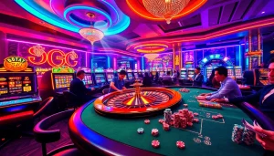 Engaging players in excitement with apk jaya at a luxurious casino environment.