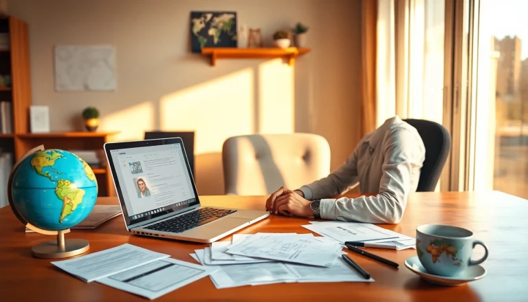 Apply for uk eta online application efficiently at a home office with essential travel documents.