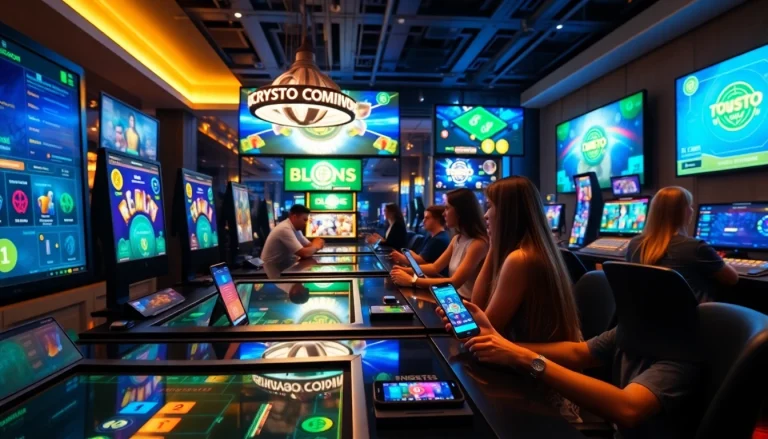 Experience the excitement of the best crypto casinos with modern gaming environments and vibrant visuals.