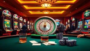 Experience excitement at U888 casino with roulette, poker, and colorful slot machines.