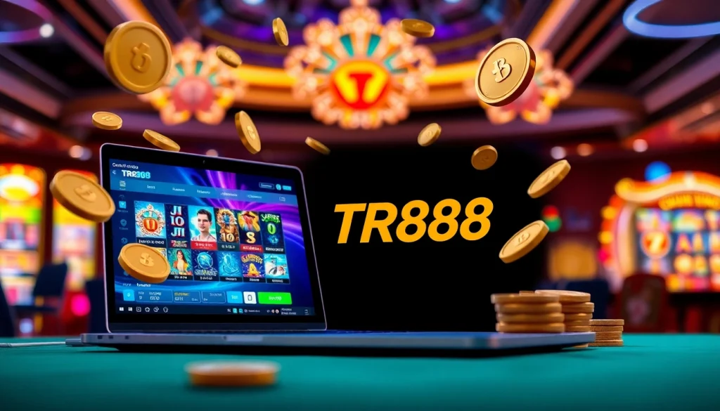Engaging TR88 online gambling experience with vibrant gaming interface and bonus symbols.